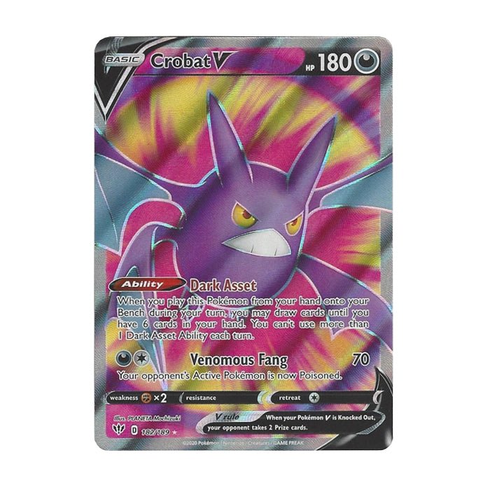Crobat V 182/189 (Full Art/Full Body) - Rare - GameOn.games