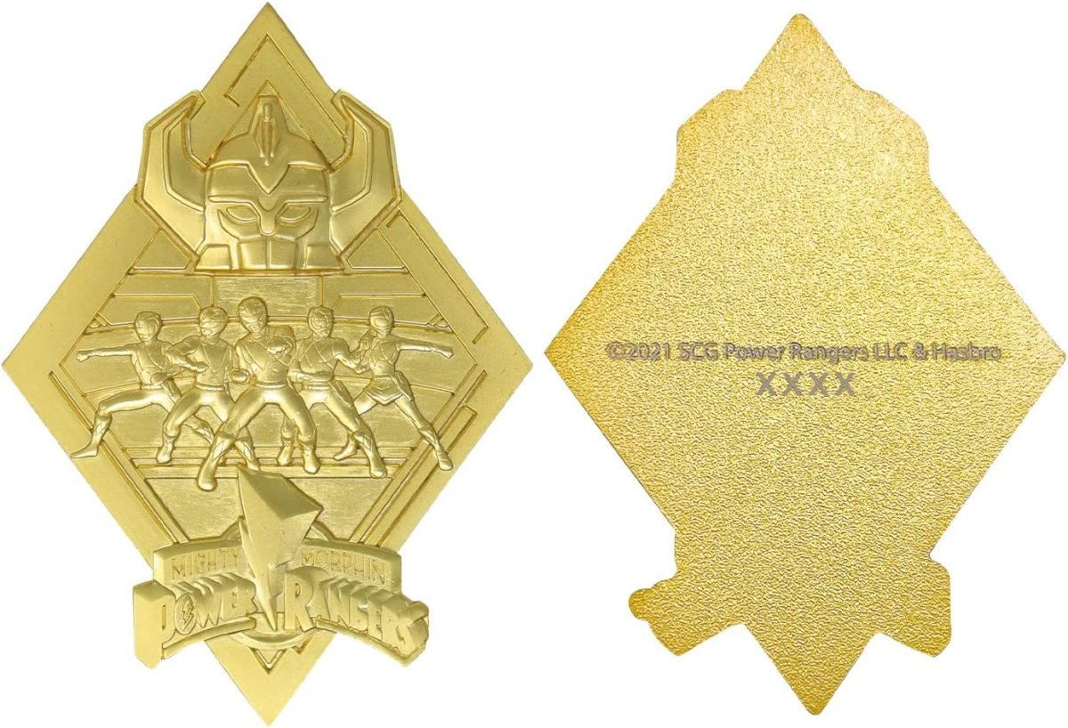 Power Rangers Medallion - 24k Gold Plated Limited Edition - GameOn.games